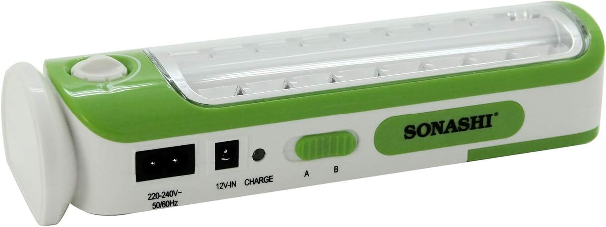 Sonashi SEL-693 Rechargeable LED Lantern | Green Color Design | Long Runtime | Perfect for Camping, Trekking, and Emergency Lighting