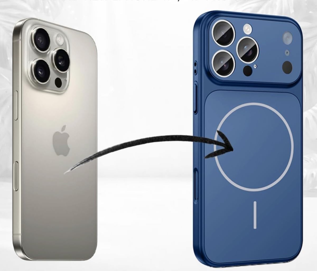 High-End MagSafe Back Cover for iPhone 16 Pro Max – Navy Blue