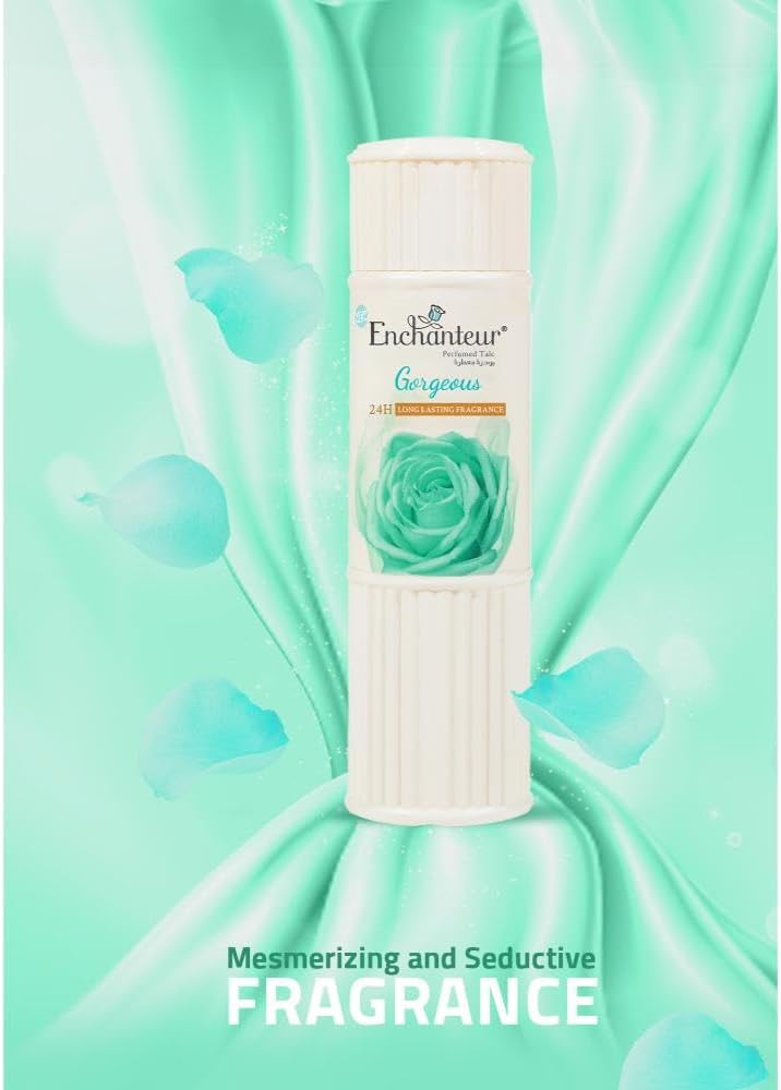 Enchanteur Gorgeous Talc, Fragrance Powder, 125g