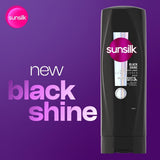 Sunsilk Conditioner, Black Shine, smoothens the hair's surface for a shiny and healthy appearance, 340ml