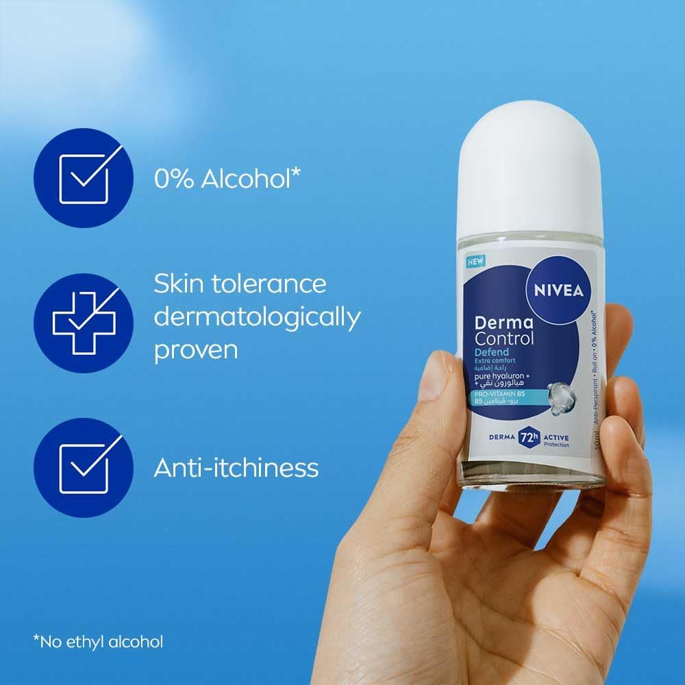 Nivea Derma Control Defend Anti-Perspirant Roll-On – 50ml