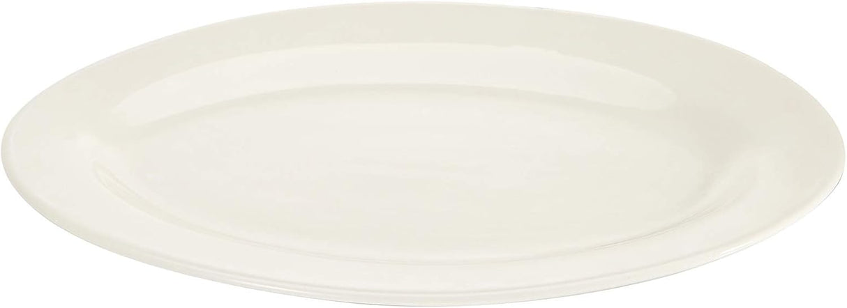 Symphony Collection – 46 cm White Ceramic Oval Serving Platter