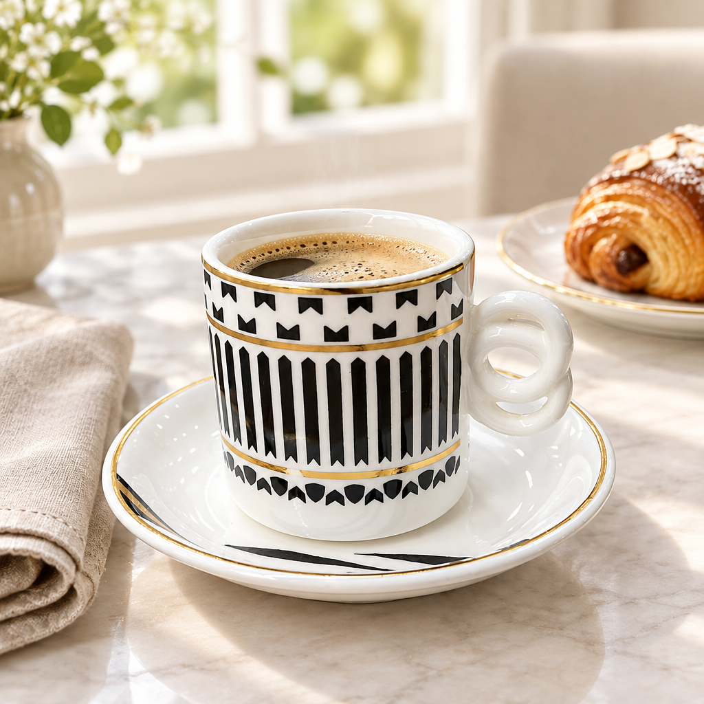 Luxehome Cup and Saucer Set - 160ml