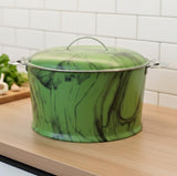 MAXIMA LARGE CAPACITY HOT POT – 5000ML PREMIUM STAINLESS STEEL DOUBLE WALL FOOD WARMER IN RUSTIC GREEN COLOR FOR KEEPING MEALS HOT & FRESH LONGER