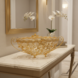 Future Star Metal & Glass Fruit Basket Gold - 35×15cm