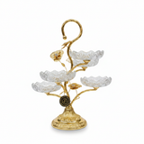 Future Star 5-Tier Metal & Glass Candy Plate, Gold - 40cm