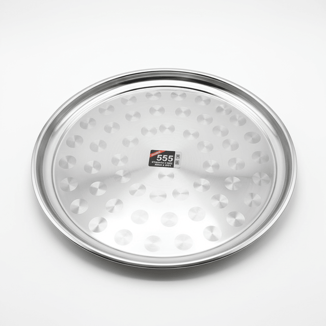 555 Stainless Steel Round Thali Plate – 65cm - Al Kabayel Discount Centre555 Stainless Steel Round Thali Plate – 65cmPlates555Al Kabayel Discount Centre