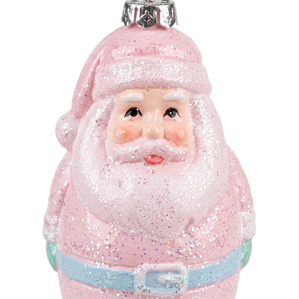 Santa Claus Plastic Christmas Hanging Decoration – 10cm