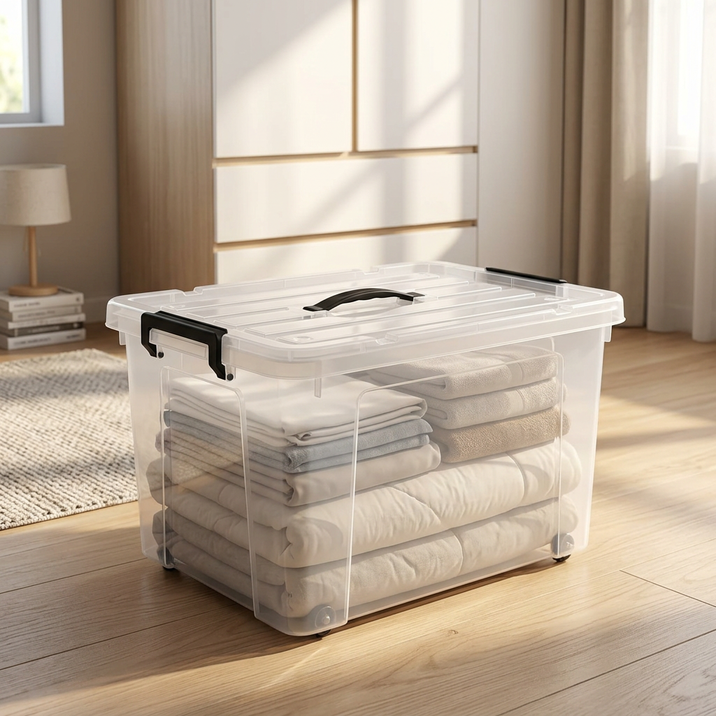 Plastic Storage Box with Lid & Handle – 30 Litres