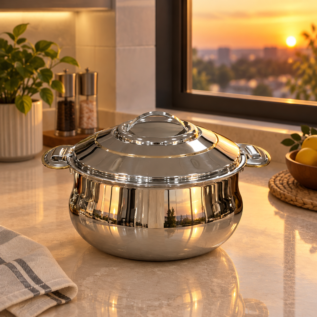 Sanjana Sabia Stainless Steel Hotpot Silver - 2000ml
