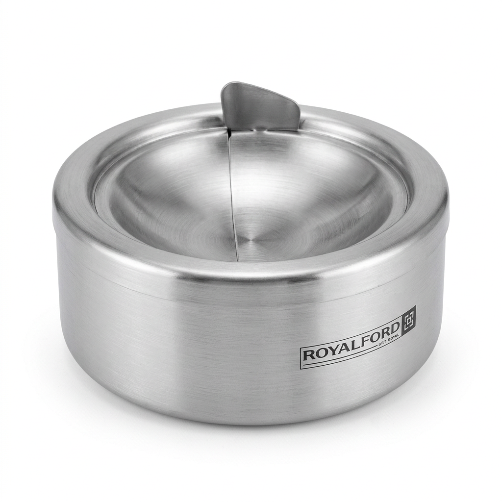 Royalford Metal Ashtray Silver - 12cm