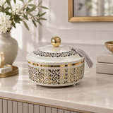 Metal Candy Bowl with Lid - 20×10cm