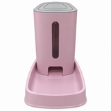 Plastic Pet Food Feeder with Dispenser Pink - 30×30cm