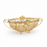 Future Star Metal & Glass Fruit Basket Gold - 35×15cm