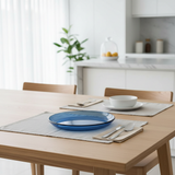 Borosil Blue Tinted Glass Plate - 7.5 Inch