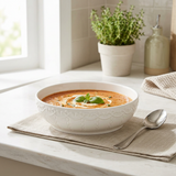 Round Ceramic Soup Bowl White - 22cm