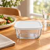 Igloo Glass Food Container with White Lid - 13cm