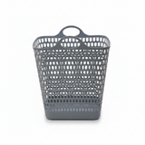 Plastic Laundry Basket with Handles – 53×47×25cm - Pink / White / Grey