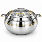 Ahrudh Zahr Stainless Steel Hotpot Silver & Gold - 7500ml