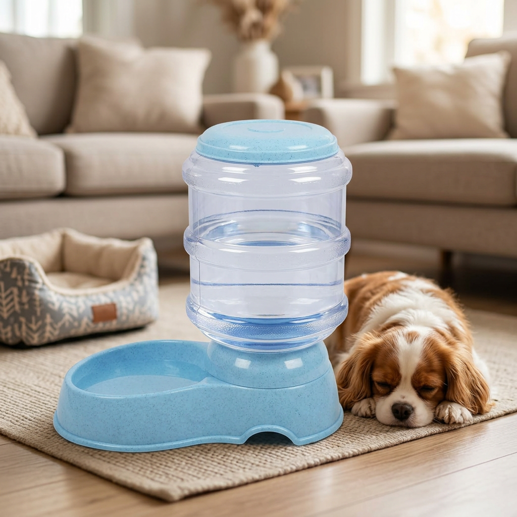 Plastic Pet Water Feeder Light Blue - 3.5 Litres