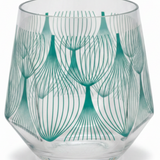 Teal Botanical Pattern Acrylic Tumbler - 400ml