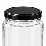 House Mart Glass Jar with Black Lid - 630ml