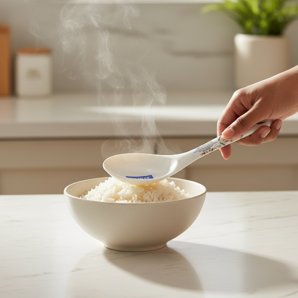 Henlee Melamine Rice Spoon White - 22cm