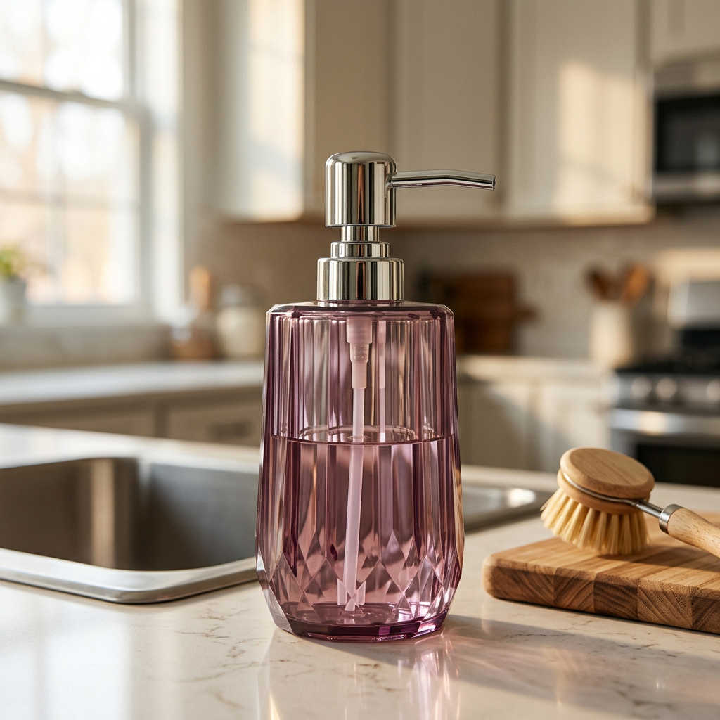 Acrylic Liquid Soap Dispenser Mauve – 500ml