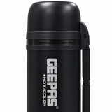 Geepas Stainless Steel Vacuum Flask Black - 1.2 Litre