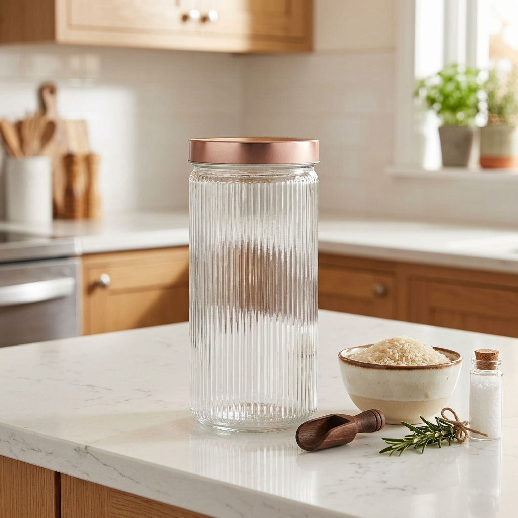 Velvet Glass Jar with Metal Lid - 1400ml