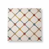 Anti-Slip Carpet Cream Geometric Pattern