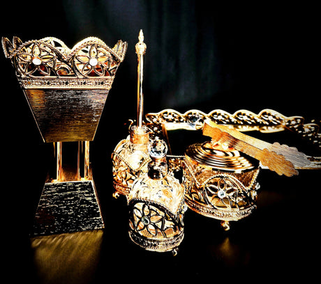 5Pcs Incence Burner Set With Gold And Crystal Design - Al Kabayel Discount Centre5Pcs Incence Burner Set With Gold And Crystal DesignHome Décor AccentsAKDCAl Kabayel Discount Centre