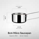 Stahl Artisan Triply Stainless Steel Mikro Saucepan-270ML