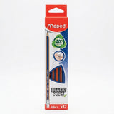 Maped HB Pencil Set with Sharpener & Eraser – 24 Pencils, Assorted Colors