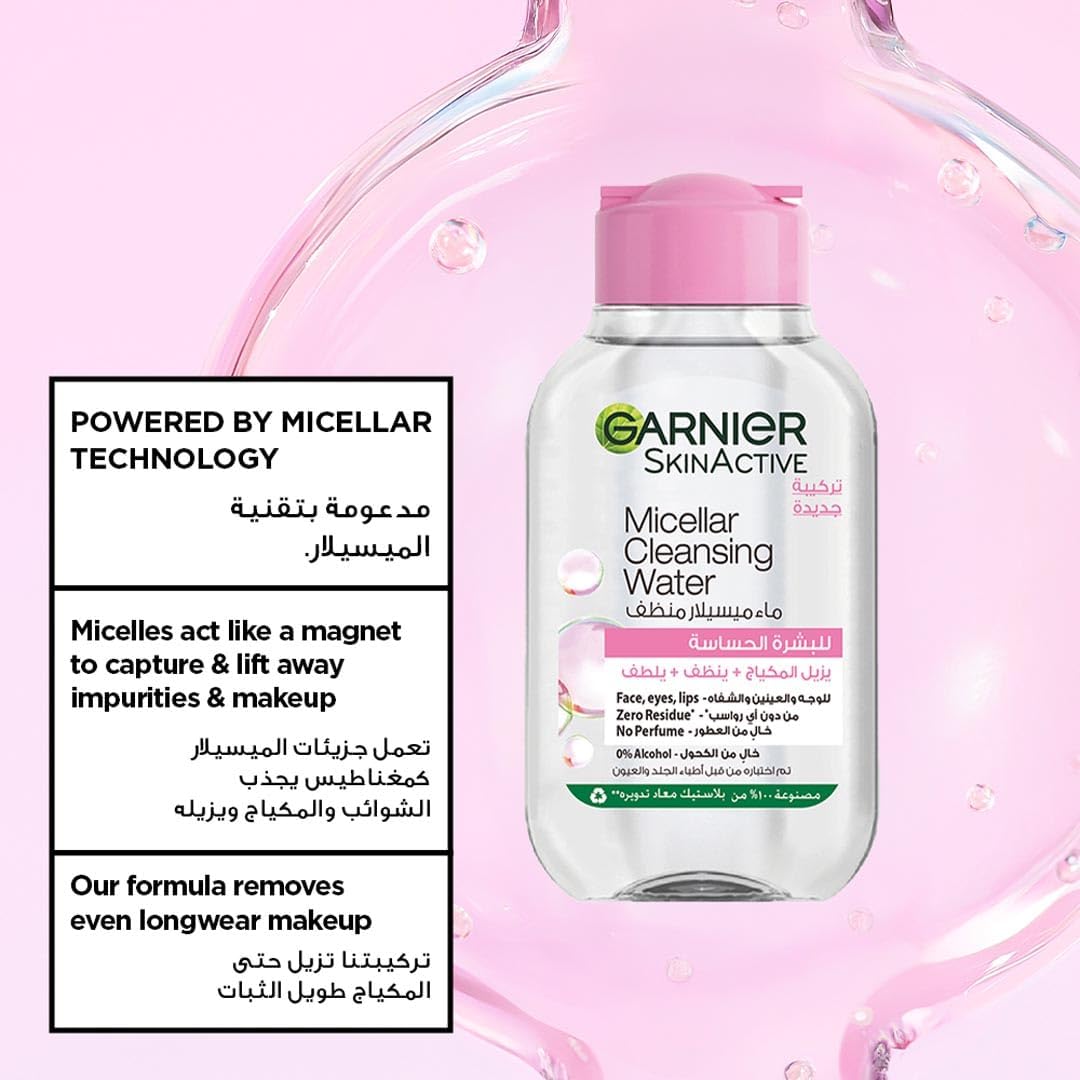 Garnier Micellar Water, Cleansing & Makeup Remover 100 ml