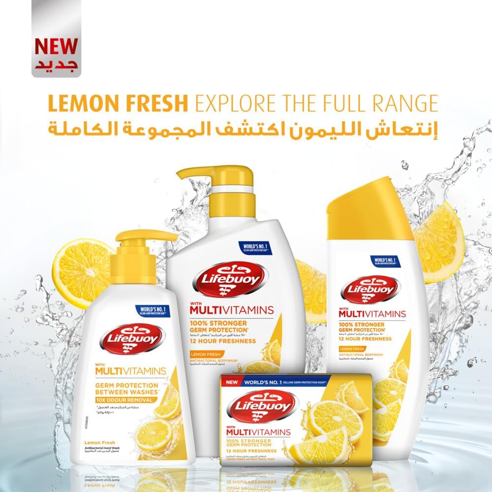 Lifebuoy Antibacterial Body Wash, Lemon Fresh, 300ml