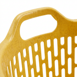 Azco Plastic Laundry Basket with Carry Handles Yellow - 50×25cm