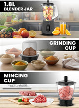Sonashi 3-in-1 Blender SB-195 Blue