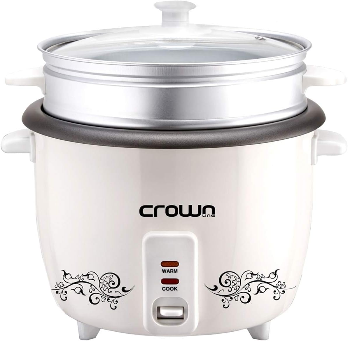 Crownline RC-170 Rice Cooker with Steamer – 1.8L, 700W