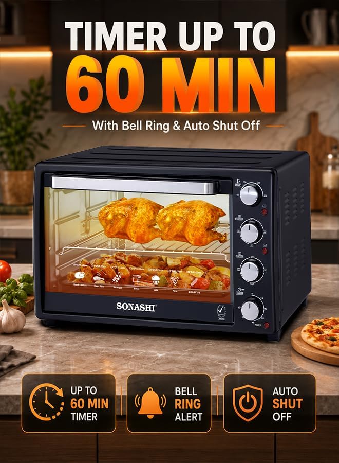 فرن كهربائي سوناثي 45 لتر - STO-735N