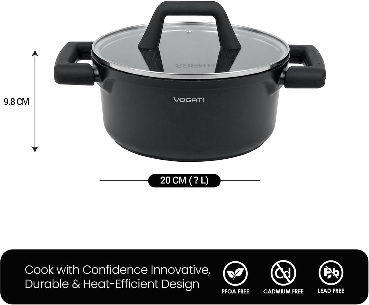Vogati Casserole With Lid 20cm, 3.1 Ltr