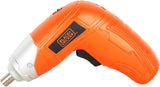Black & Decker 3.6V Li-Ion Cordless Power Screwdriver Kit with 10 Pieces Bitset , Orange/Black - KC3610-B5, 1 Years Warranty