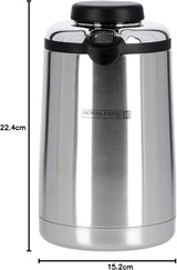 Royalford Stainless Steel Vacuum Flask, 1 Litres, Silver and Black