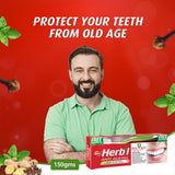 Dabur Herbal Anti-Ageing Natural Red Toothpaste (150g + Toothbrush)