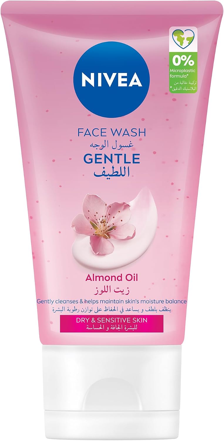 Nivea Face Wash Cleanser, Gentle Cleansing, Dry Skin, 150ml