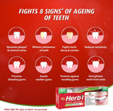 Dabur Herbal Anti-Ageing Natural Red Toothpaste (150g + Toothbrush)