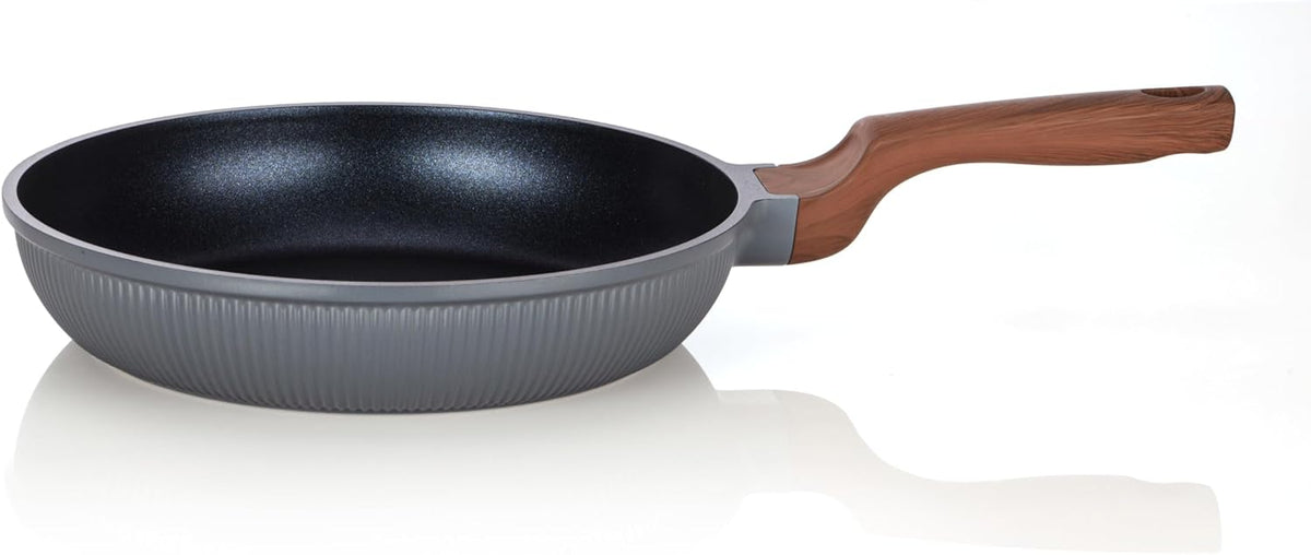 Royalford Mr. Chef 9-Piece Marble-Coated Die-Cast Aluminium Cookware Set – Grey, RF13259