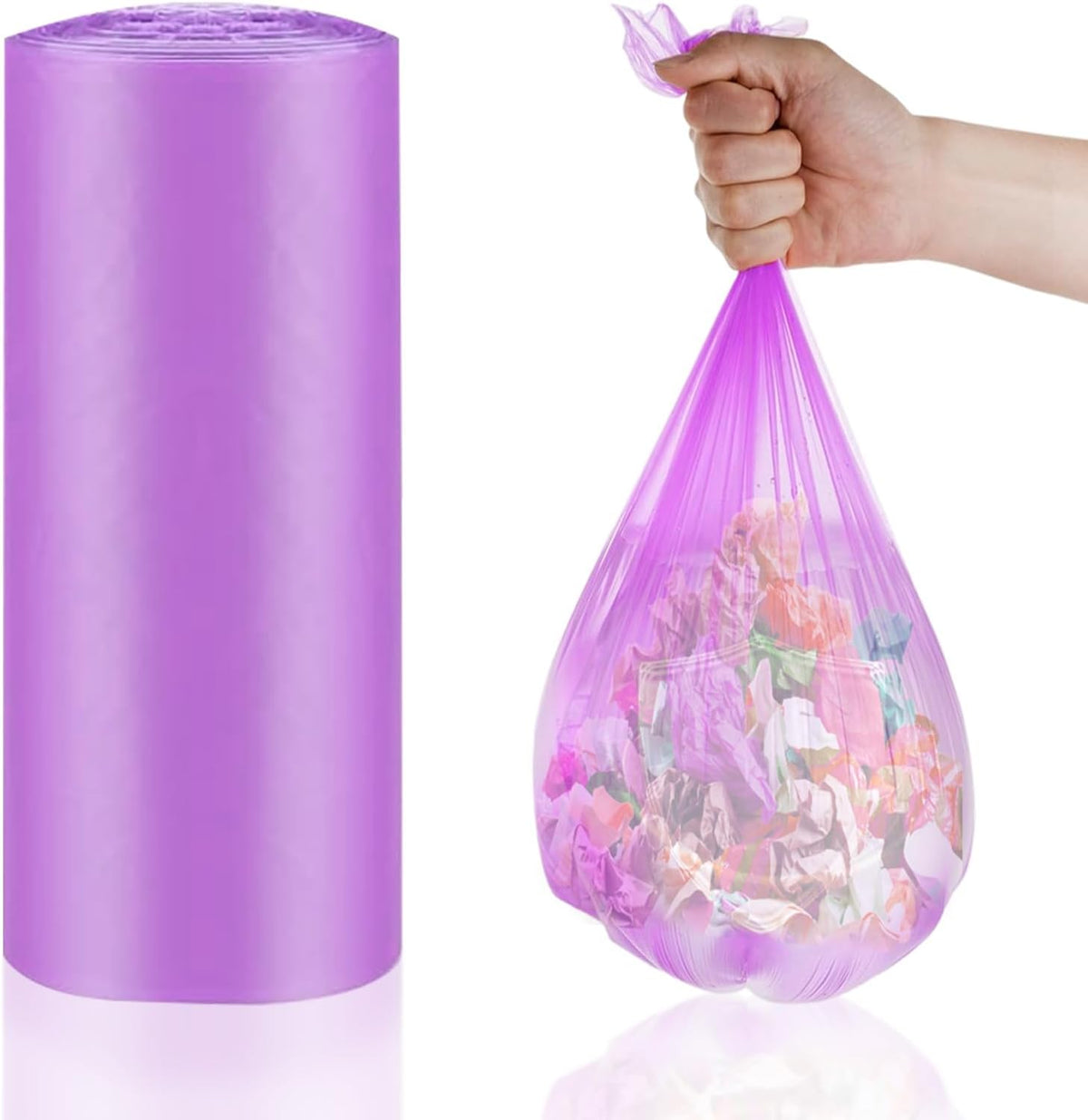 Garbage Bags Lavender-Scented, 5 Gallon, 46 × 52 cm, 30 Bags per Roll (XX Small) – Pack of 2
