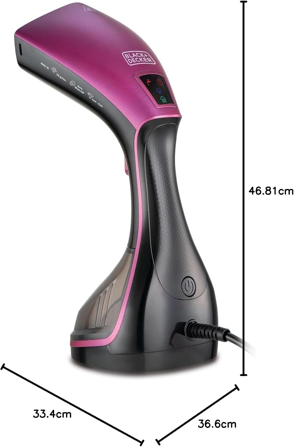 Black & Decker Handheld Garment Steamer, HSTD1600-B5