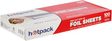 Hotpack Aluminium Pop Up Foil Sheets, 12x10.75 Inch, Pack of 100 Sheets